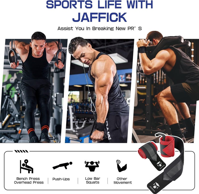 Jaffick Double-Layer Reinforced Wrist Wraps for Weightlifting - Men & Women, Thumb Loop Design for Powerlifting, Crossfit, Bodybuilding, Deadlifting - Fits Both Hands - Image 4